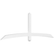 Ekena Millwork Bellingham Architectural Grade PVC Gable Bracket, 96"W x 32"H x 2"D x 4"F, 8/12 Pitch GBP096X32X0204BEL00 - alternate 1